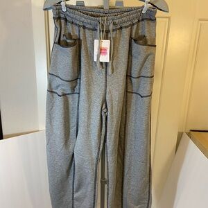 Gray Woman’s "Fashion be Yourself" Pants - Wide Leg - Large